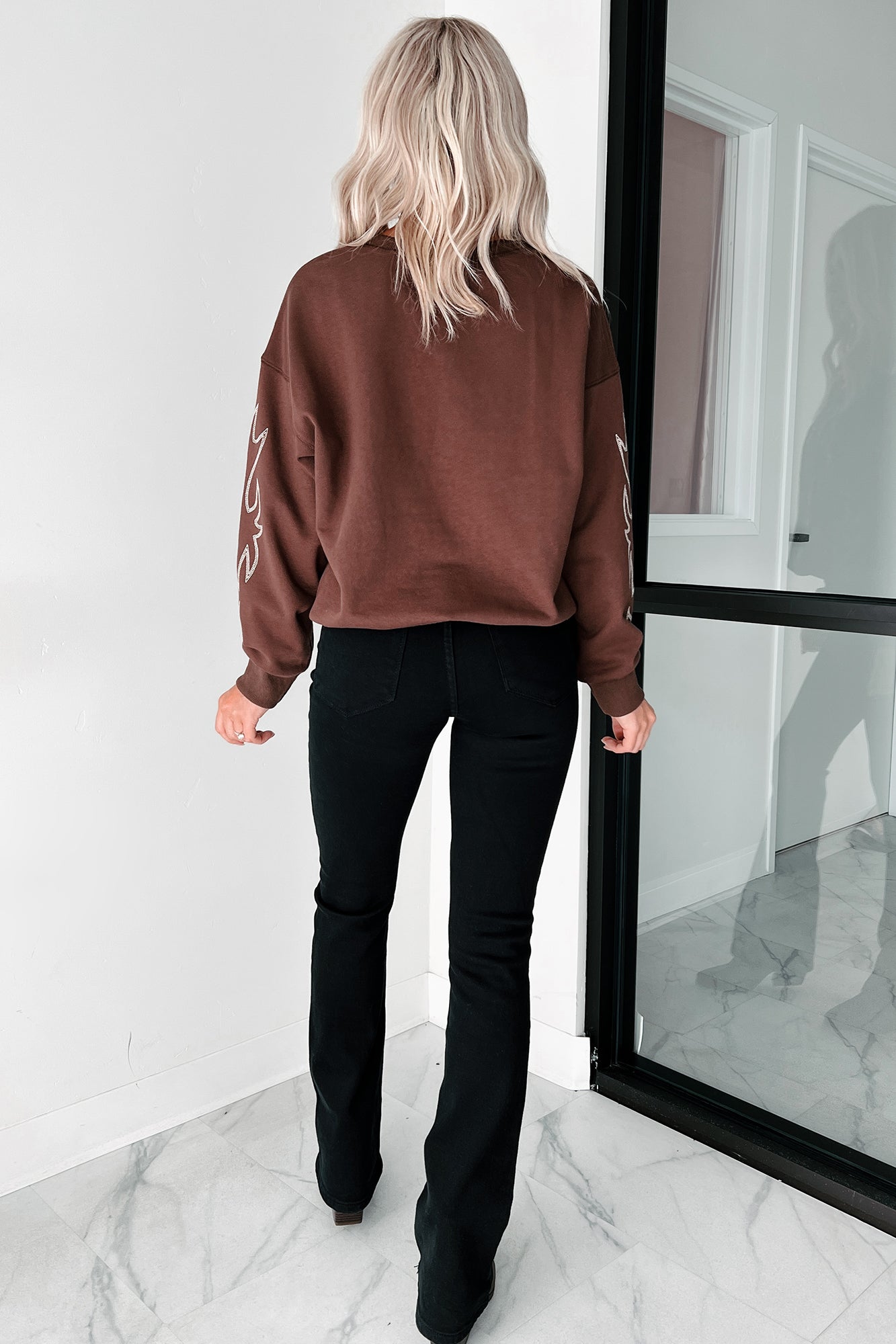 Rodeo Bandit Western Stitch Sweatshirt (Brown)