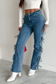 Nothing Casual Bow Tie Straight Jean (Denim) - NanaMacs