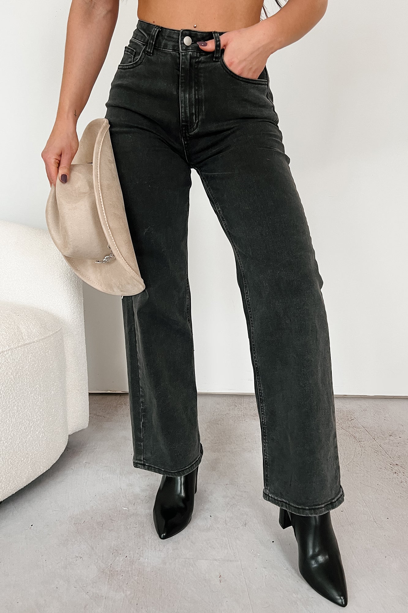 Tyelee NanaMacs Original Non-Distressed Wide Leg Jeans (Washed