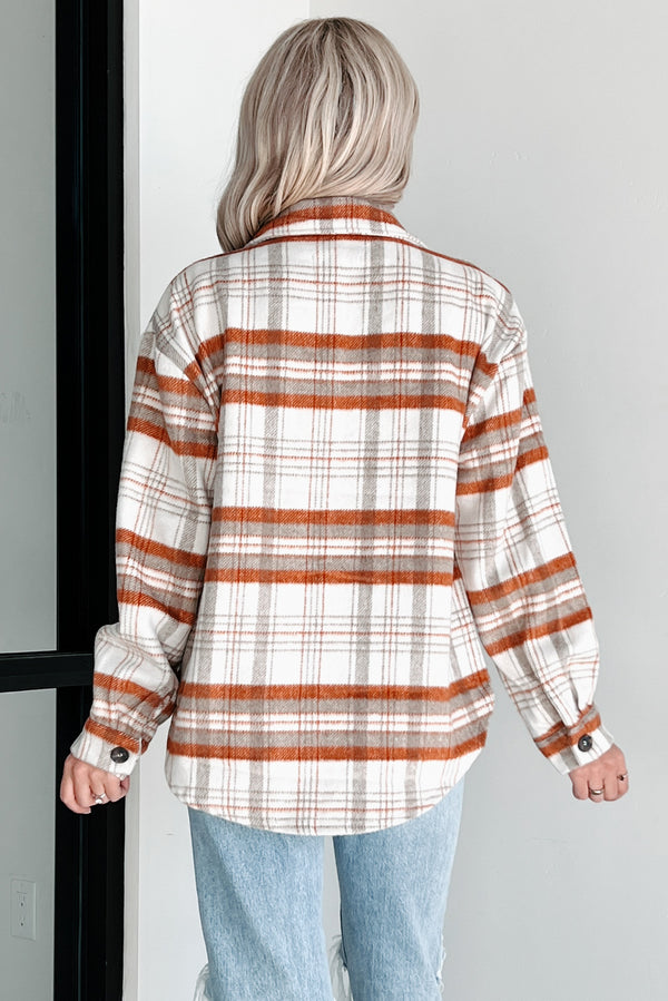 Obsessed With Fall Plaid Shacket (Terracotta/Ivory) - NanaMacs