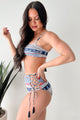 Out Of Your Depth Two Piece Tassel Bikini (Navy/Peach) - NanaMacs