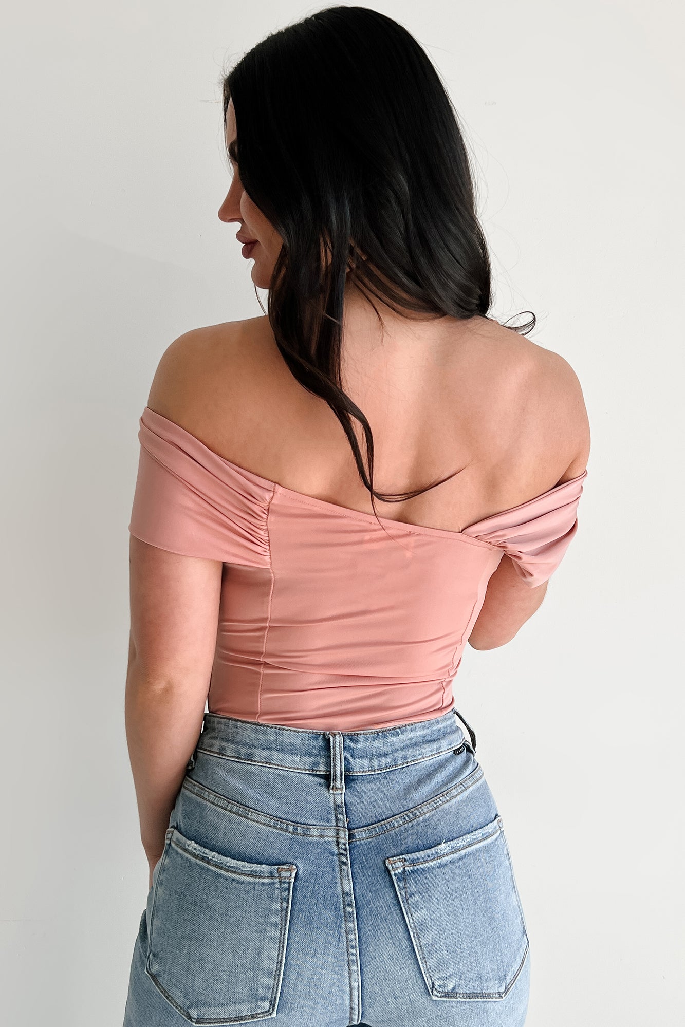 Heartfelt Moments Asymmetric Bodysuit (Mauve) - NanaMacs