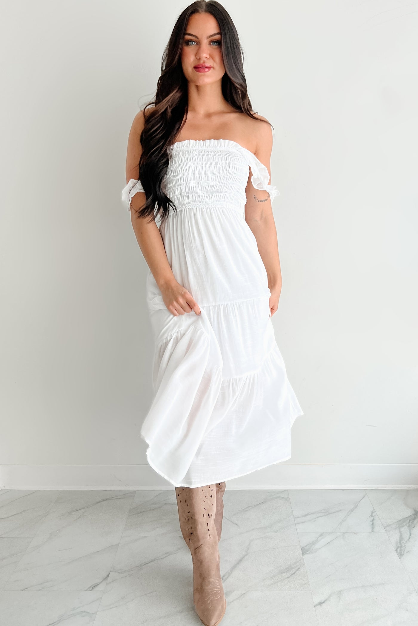 IYICLOTH Women's Sleeveless Smocked Maxi Dress - 100% Polyester, Machine Wash, Flowy Summer Dress