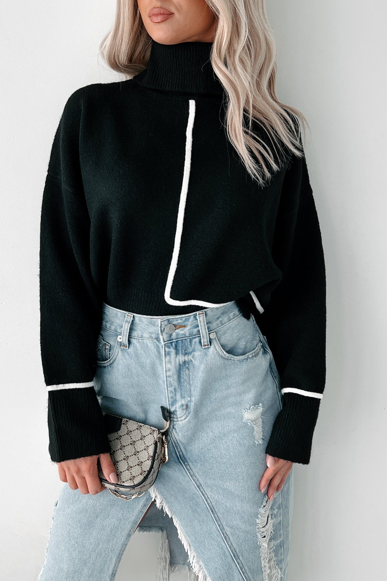 The Perfect System Turtleneck Sweater (Black) - NanaMacs