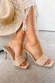 Vacay Vibes Braided Raffia Dress Sandals (Natural Raffia) - NanaMacs