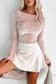 Her Vibe Is Pretty Velvet Burnout Flared Sleeve Top (Blush)