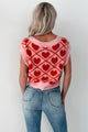 Truest Love Fuzzy Sweater Vest (Pink/Red) - NanaMacs