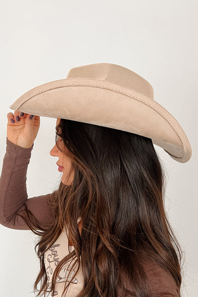 First Rodeo Silver Heart Chain Cowboy Hat (Taupe)