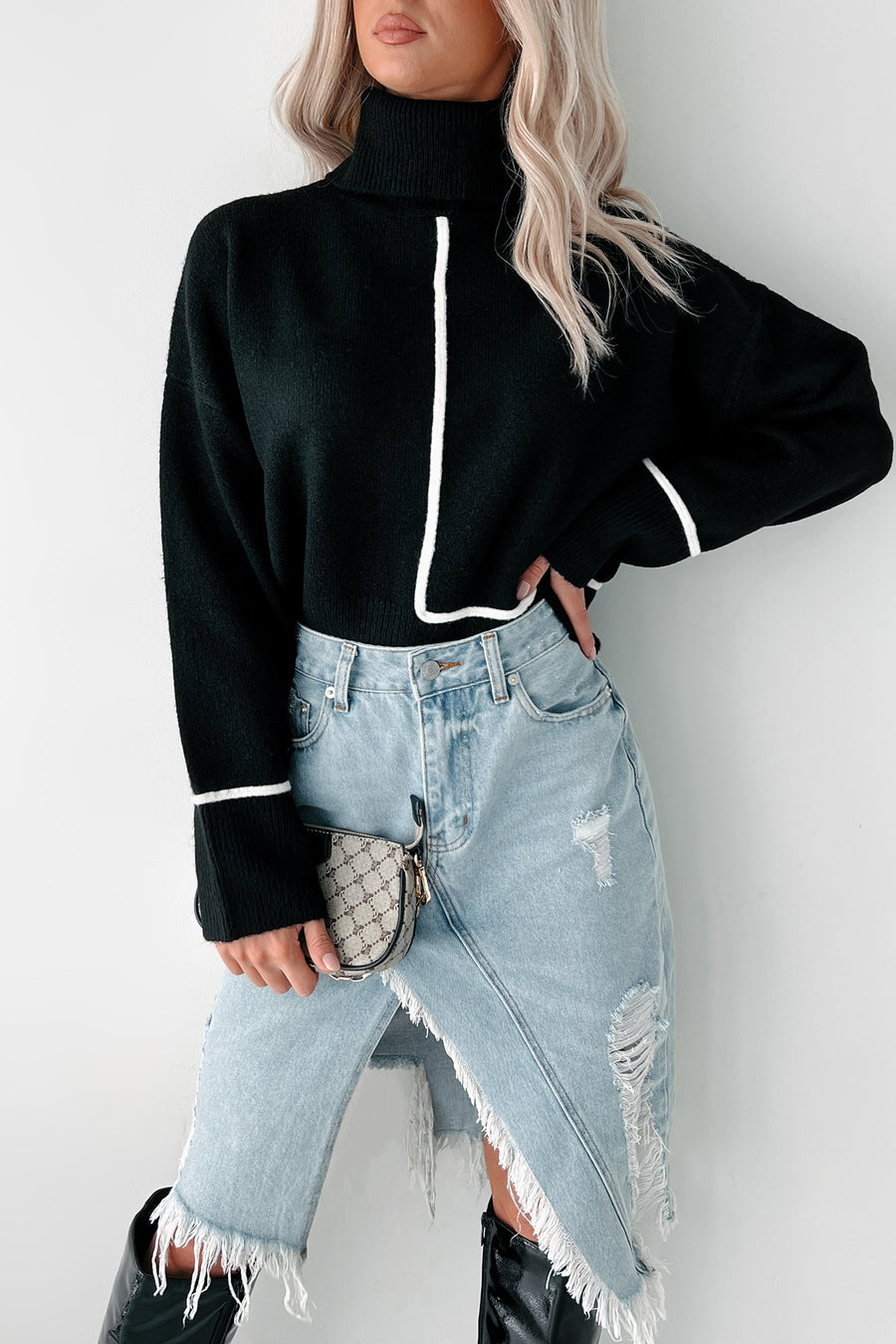 The Perfect System Turtleneck Sweater (Black) - NanaMacs