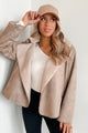 Rule Breaker Fur Suede Jacket (Taupe)