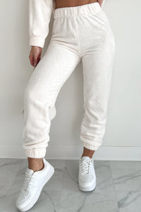 Exquisitely Cozy Fleece Lounge Set (Ivory) - NanaMacs