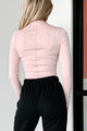 What We Could've Been Mock Neck Long Sleeve Top (Blush) - NanaMacs