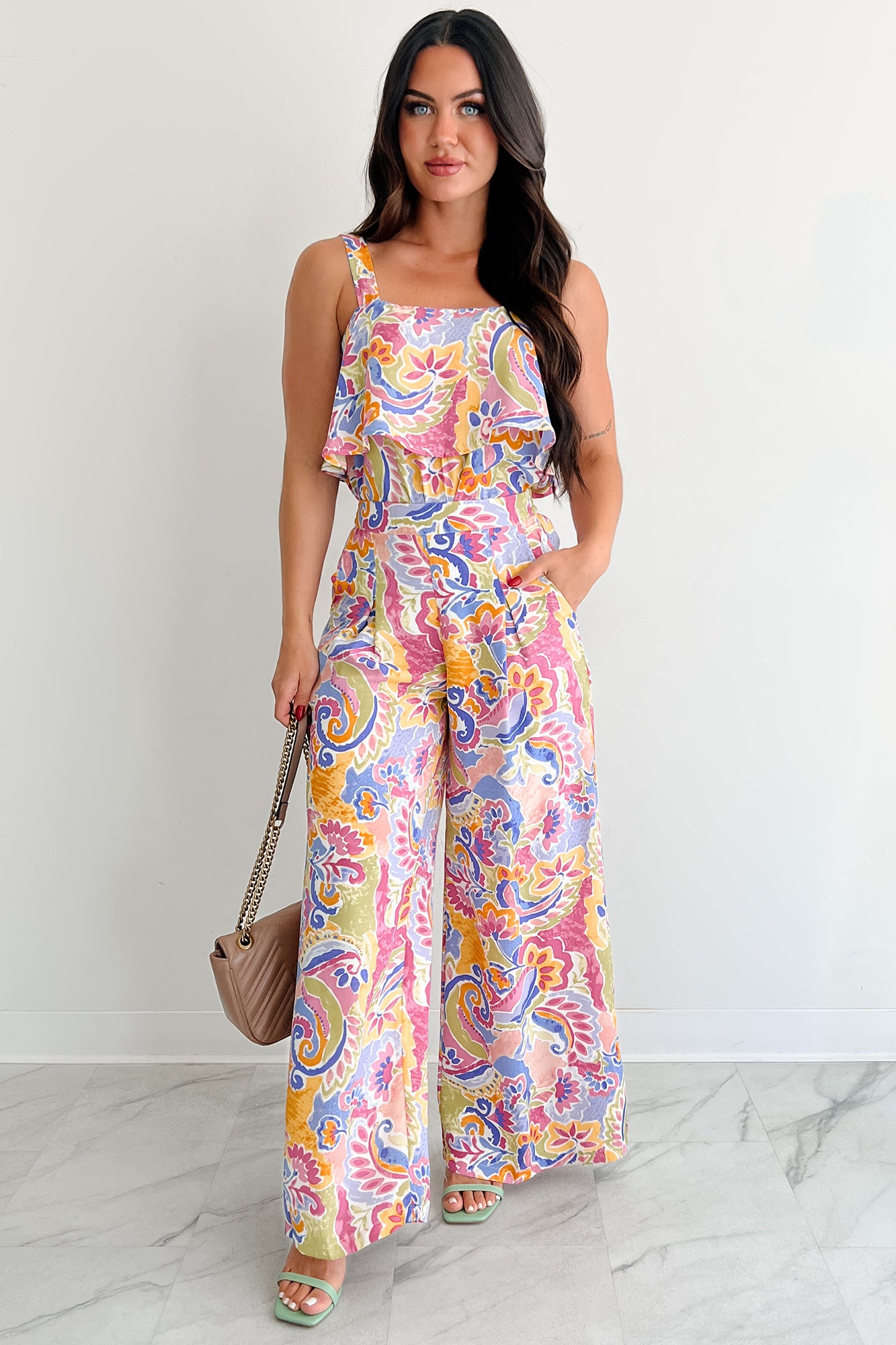 Colorful Imagination Printed Wide Leg Pants (Multi) · NanaMacs