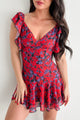 Unstoppable in Style Floral Mini Dress (Red Floral) - NanaMacs