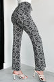 Boho To The Core Printed Flare Pants (Ivory/Black) - NanaMacs