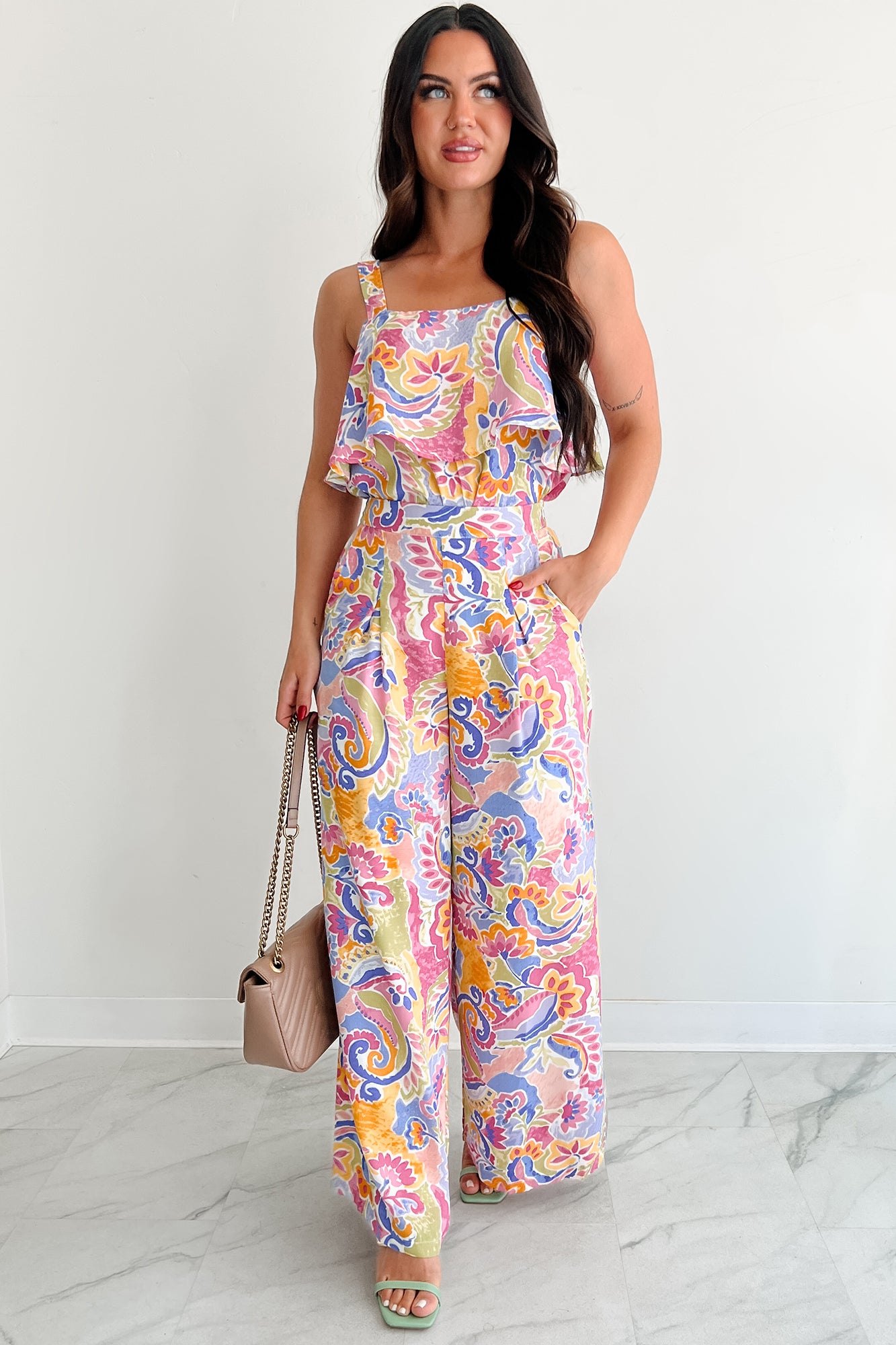 Colorful Imagination Printed Wide Leg Pants (Multi) · NanaMacs