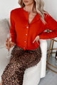 Posh Presentation Buttoned Cardigan (Red) - NanaMacs