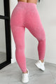 No Rush Washed Seamless Leggings (Aurora Pink)