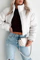 Frosted Femininity Rhinestone Puffer Jacket (Ivory)