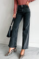 Tyelee NanaMacs Original Non-Distressed Wide Leg Jeans (Washed Black)