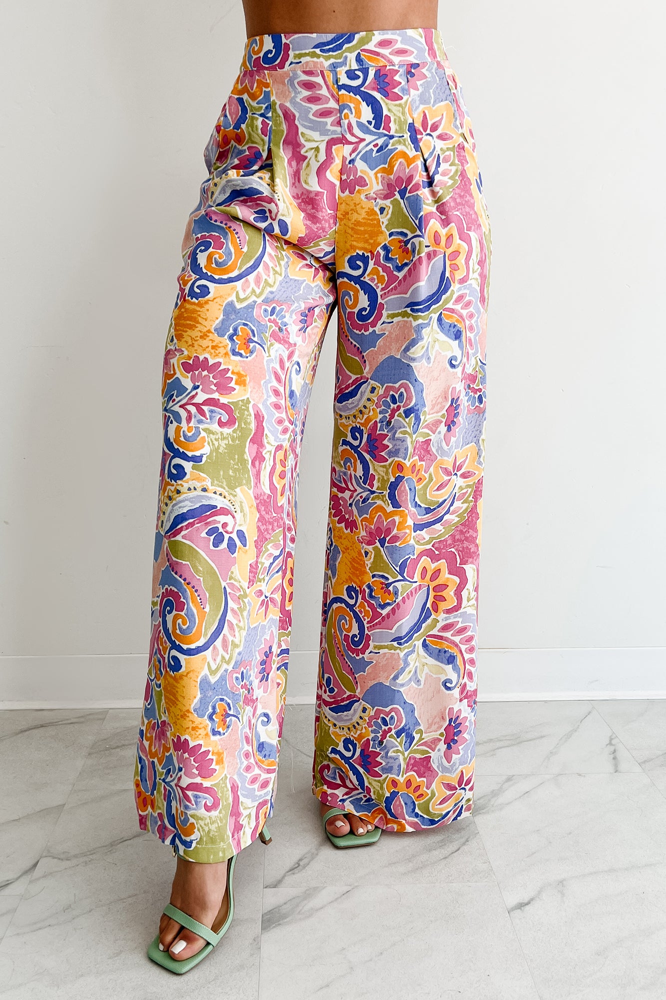 Colorful Imagination Printed Wide Leg Pants (Multi) · NanaMacs