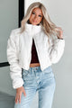 Frosted Femininity Rhinestone Puffer Jacket (Ivory) - NanaMacs