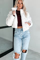 Frosted Femininity Rhinestone Puffer Jacket (Ivory)