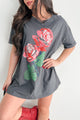 Freshly Picked Oversized Floral Graphic T-Shirt (Charcoal) - NanaMacs