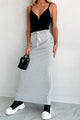 Conquering Today Sporty Knit Maxi Skirt (Heather Grey) - NanaMacs