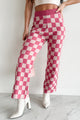 Adorable Moments Checker Knit Pants (Fuchsia/Pink) - NanaMacs