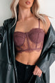 Strong Chemistry Lace Bralette Top (Eggplant)