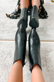 Prep In My Step Faux Leather Booties (Black) - NanaMacs