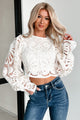 Delicate Transformation Crochet Lace Top (Beige) - NanaMacs