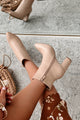 Prep In My Step Faux Leather Booties (Beige) - NanaMacs