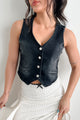 Well-Worn Never Weary Denim Vest (Black) - NanaMacs