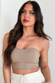 Highlight Of The Night Seamless Padded Bandeau Top (Light Cocoa) - NanaMacs