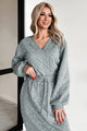 What Matters Most Quilted Sweater & Skirt Set (Heather Grey) - NanaMacs