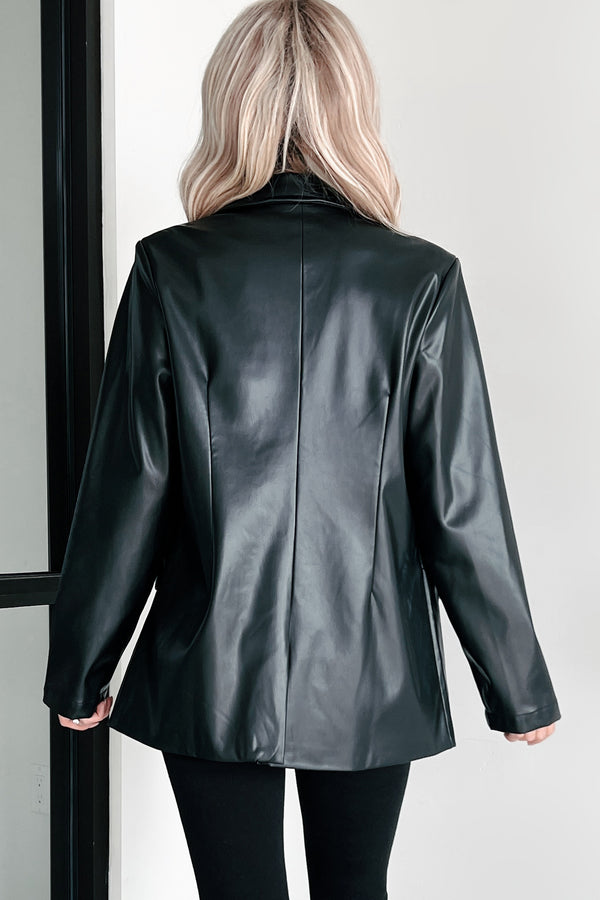 Living The City Life Faux Leather Jacket (Black) - NanaMacs