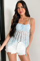 Graceful In Lace Cami Top (Ballad Blue) - NanaMacs