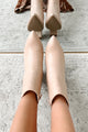 Prep In My Step Faux Leather Booties (Beige) - NanaMacs