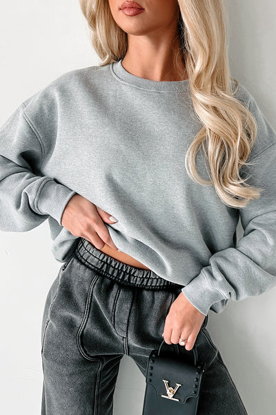 Simple Appreciation Crewneck Sweatshirt (Heather Grey) - NanaMacs