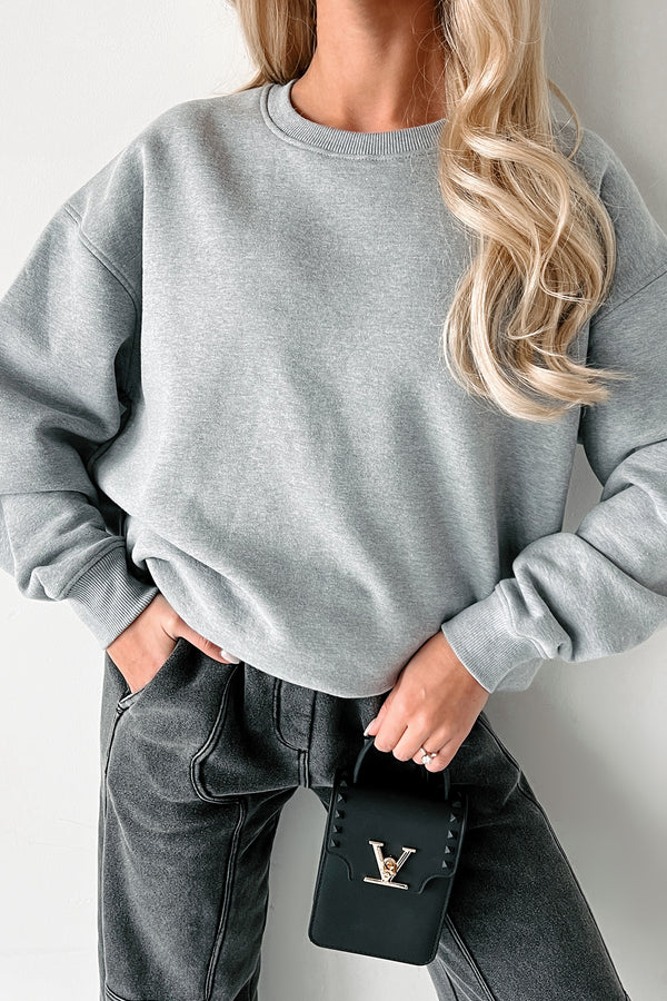 Simple Appreciation Crewneck Sweatshirt (Heather Grey) - NanaMacs