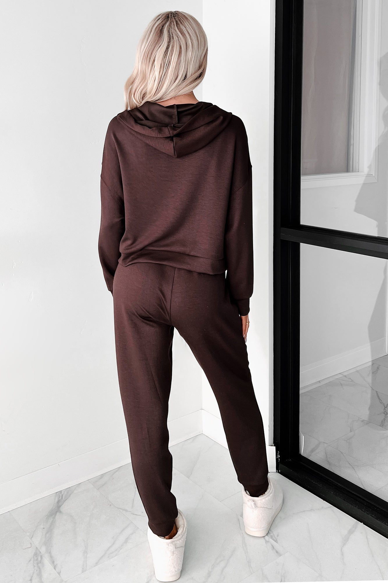 Cool As A Cucumber Hoodie & Sweatpants Set (Chocolate) - NanaMacs