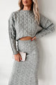 Remembering Fondly Sweater Knit Set (Heather Grey) - NanaMacs