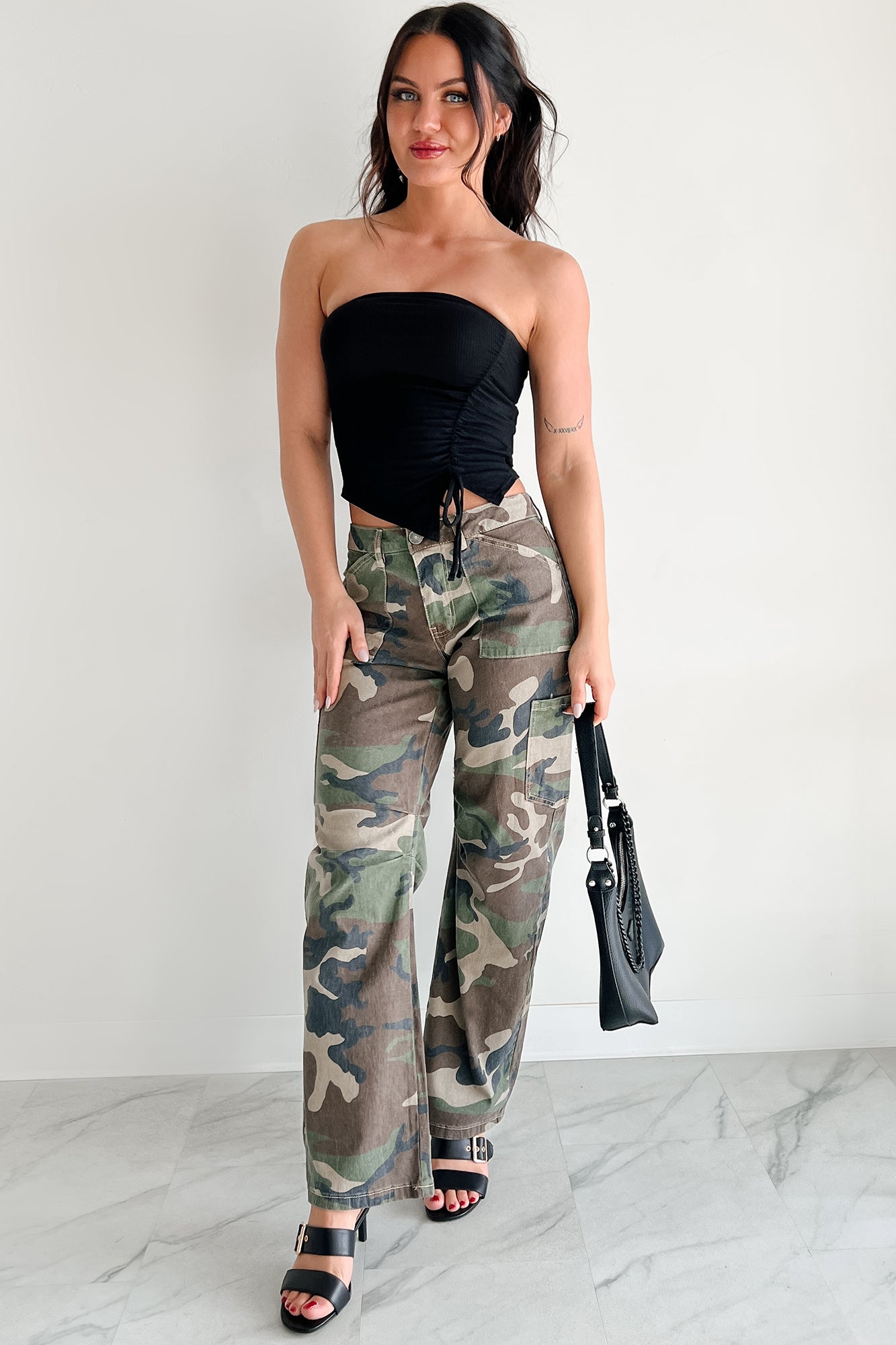 Rule The World Cargo Barrel Jeans (Camo) - NanaMacs