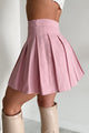 Waiting On Forever Pleated Mini Skirt (Pink) - NanaMacs