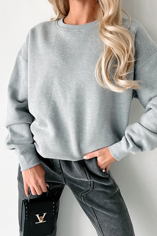 Simple Appreciation Crewneck Sweatshirt (Heather Grey) - NanaMacs