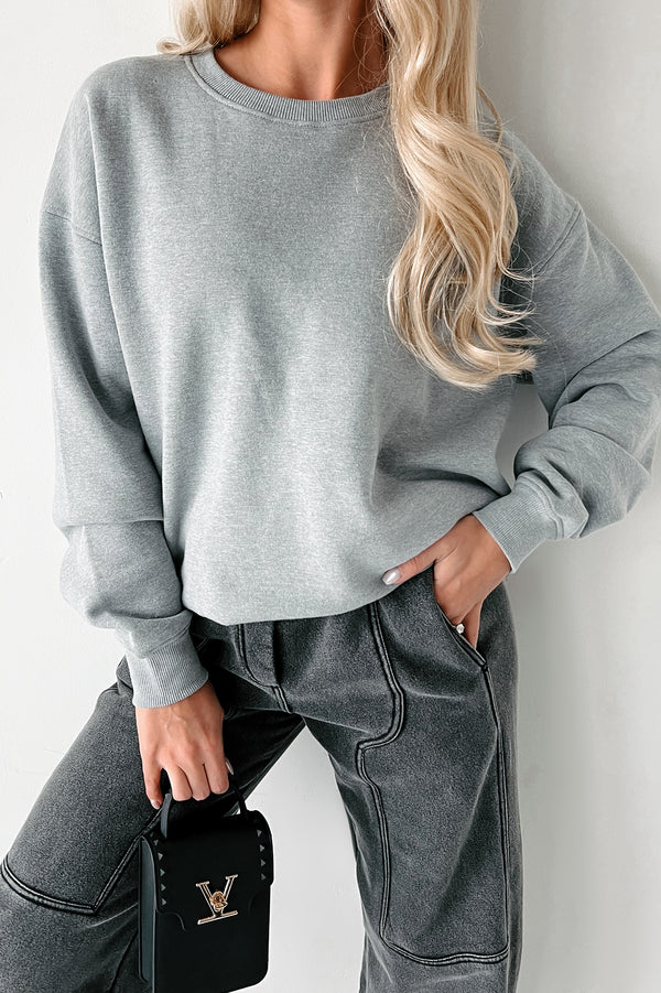 Simple Appreciation Crewneck Sweatshirt (Heather Grey) - NanaMacs