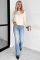 Lost Cause Mid-Rise Vintage Wash Distressed Flare Jeans (Vintage) - NanaMacs