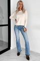 Lost Cause Mid-Rise Vintage Wash Distressed Flare Jeans (Vintage) - NanaMacs